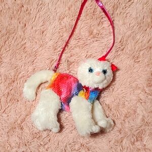 Poochie & Co. sequined Rainbow Cat purse for girls
